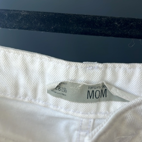 Topshop White Mom Jeans - Picture 2 of 3